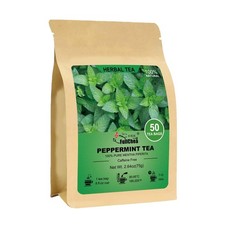 FullChea - Peppermint Tea Bags, 50 Teabags - Premium 50 Count (Pack of 1)