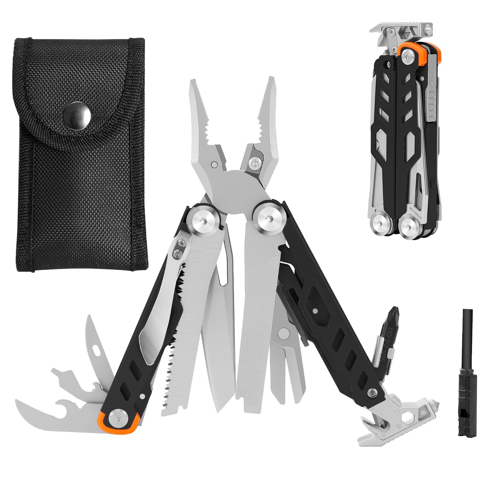 Multitool Pliers, 22-in-1 YG10 Tungsten Steel Multi Tool with Scissors,Replac...