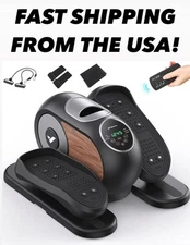 MERACH Under Desk Elliptical Machine Home Ellipse Leg Exerciser WITH NO SLIP MAT