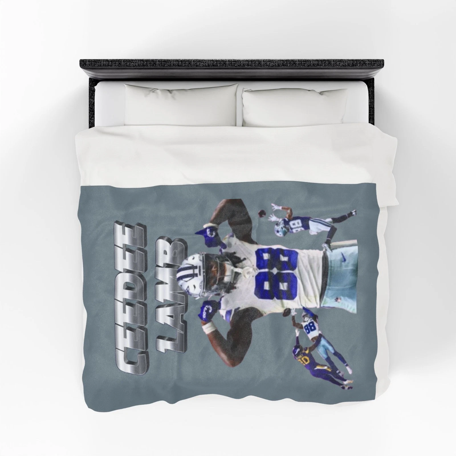 Vintage CeeDee Lamb Velveteen Plush Blanket