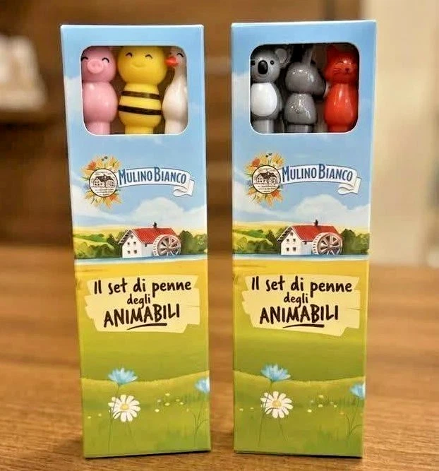 PENNE ANIMABILI SET COMPLETO N° 1 E N° 2 MULINO BIANCO 2026 LIMITED EDITION
