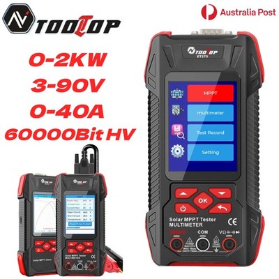 TOOLTOP Solar Panel Meter Multimeter Photovoltaic MPPT Tester Pmax Voc Lsc Test