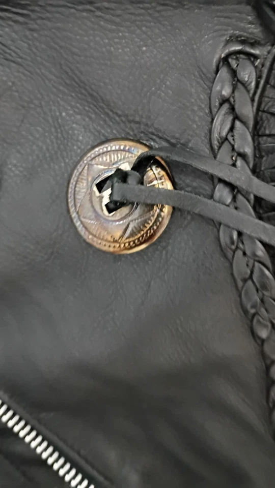 Vintage Hot Leathers Biker Leather Jacket Size XL - Image 4 of 4