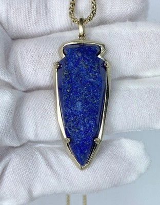 Kendra Scott Kimmy Necklace In Gold Tone Blue Stone Lapis Necklace 