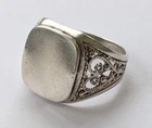 Vintage men's ring sterling silver 925 Size 9 Weight 4.29 g. Ukrainian jewelry.