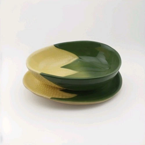 Shawnee Corn On the Cob Small Plate #93 and Small Bowl #94 Corn King USA - READ