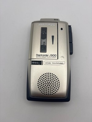 Olympus Pearlcorder J300 Handheld Cassette Voice Recorder-Silver- Used - READ!!!