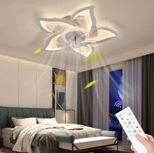 Image of Smart Ceiling Fan Light Quiet 6 Modes Dimmable Modern Warm/Natural/White Light