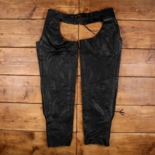 Vintage Unik Leather Pants Trousers 46x32 90s 2XL Adjustable Chaps Unisex