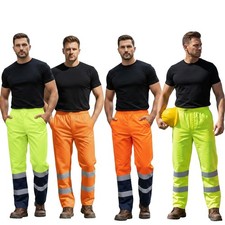 A2Z Hi Vis Waterproof Over Trousers Reflective Safety Workwear 300D Oxford S-4XL