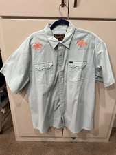 Howler Bros Men's XL Seafoam Crosscut Deluxe Snap Embroidered Shirt