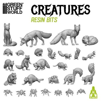 Green Stuff World: ANIMALS - Basing Bits - 3d Printed Resin
