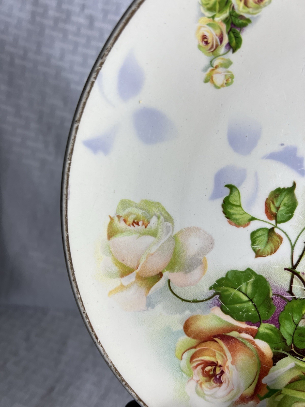 Dresden China Floral Rose 10” Plate R4586
