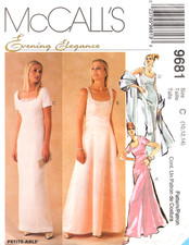 Misses Lined Gowns Evening Elegance McCalls Sewing Pattern 9681 Sizes 10 12 14