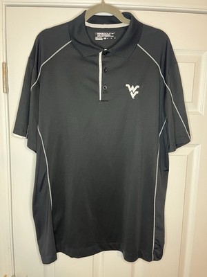Used WVU Nike Golf Your Performance Polo. Black With White Flying WV. XL