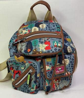 Lily Bloom WHO LET THE DOGS OUT Mini Backpack Purse Dog Bag Charm SPOTS