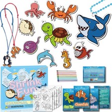 75PCS Shrinky Dinks Kit for Kids - Shrink Art with small, Blue sea