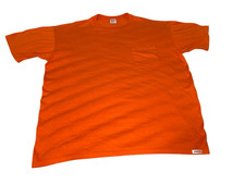 Jerzees Orange Pocket T Shirt USA Made Blank Workwear XL Tee Blue Collar Work