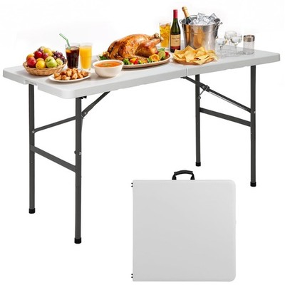 Saicool Folding Event Table Heavy Duty Picnic Table Indoor Outdoor Camping 4Ft