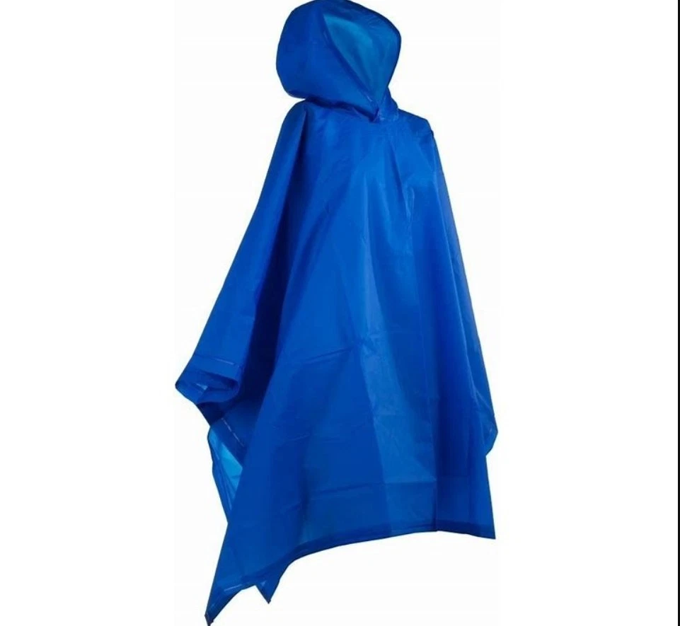 Blue Rain Poncho W/Hood Water Resistant Travel Reusable Lot of 50 NIP
Opens in a new window or tab