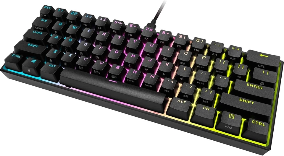 Corsair K65 RGB MINI 60% Mechanische Gaming-Tastatur MX SPEED QWERTZ, Schwarz - Bild 4 von 4