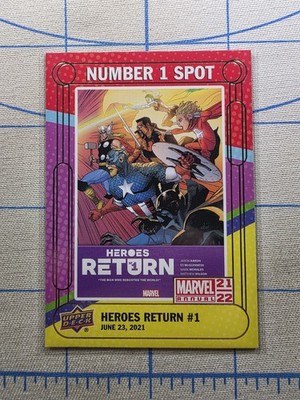 2021-22 Upper Deck Marvel Annual - Heroes Return #1 N1S-21 - Number 1 Spot
