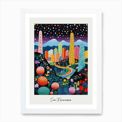 Poster von San Francisco, Illustrati gerahmtes Wandbild Poster Leinwanddruck Bild