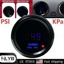 Universal 2 52mm Digital Led Turbo Boost Gauge Dual Units Switchable Kpa Psi