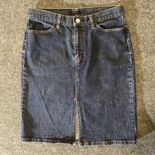 GAP Denim Y2K Skirt Womens 8 Stretch Front Slit Career Work Casual Summer 2001