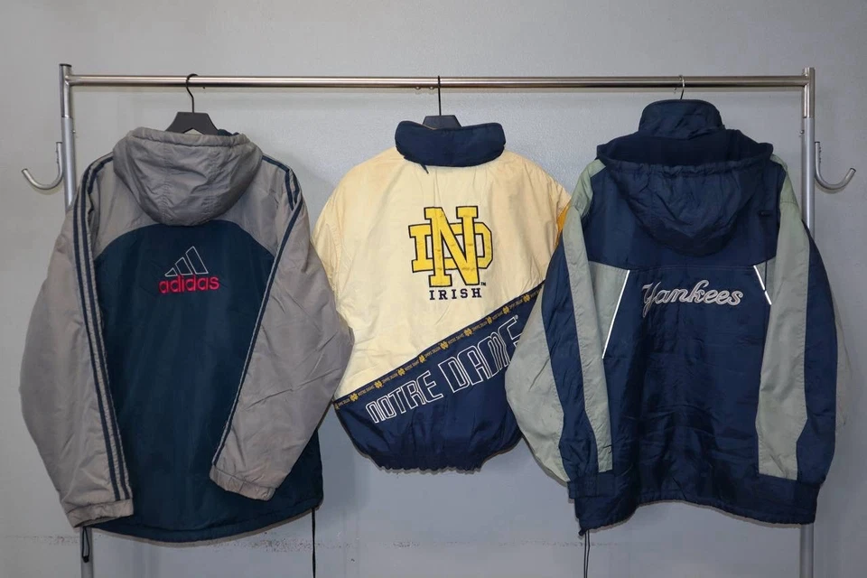 Venta al por mayor Chaquetas Deportivas Vintage Logotipo de Arranque 7 Pro Line Apex NFL 90s Lote de 9 Foto 4 de 4