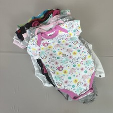 Bodysuit Short Sleeve various brands Lot Baby Girls 0/3 Months 15 Pieces