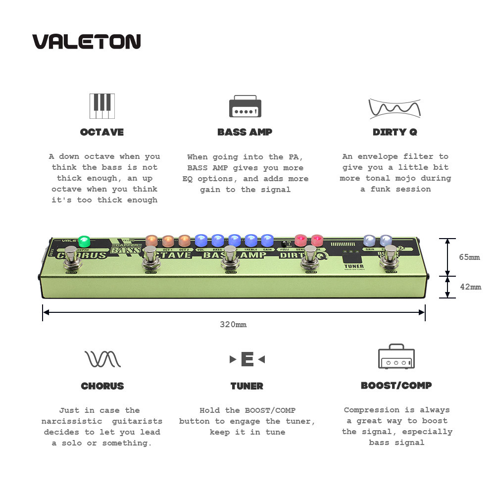 Valeton Dapper Bass ベースエフェクター Dapper Bass – Valeton