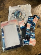 Retractable Badge Holder Reel Lanyard Set with Card Holder for Student