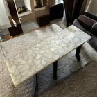 White Agate Console Table – Natural Gemstone Slab Island Luxury Entryway Decor