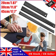 20cm/30cm/45cm Scale Ruler Marking Metal Safety Cutting School Art Craft Tool UK