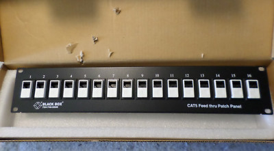 Black Box JPM800A CAT5 FEED THRU PATCH PANEL 16P UNSHIELDED new in Box.. (C12B4)
