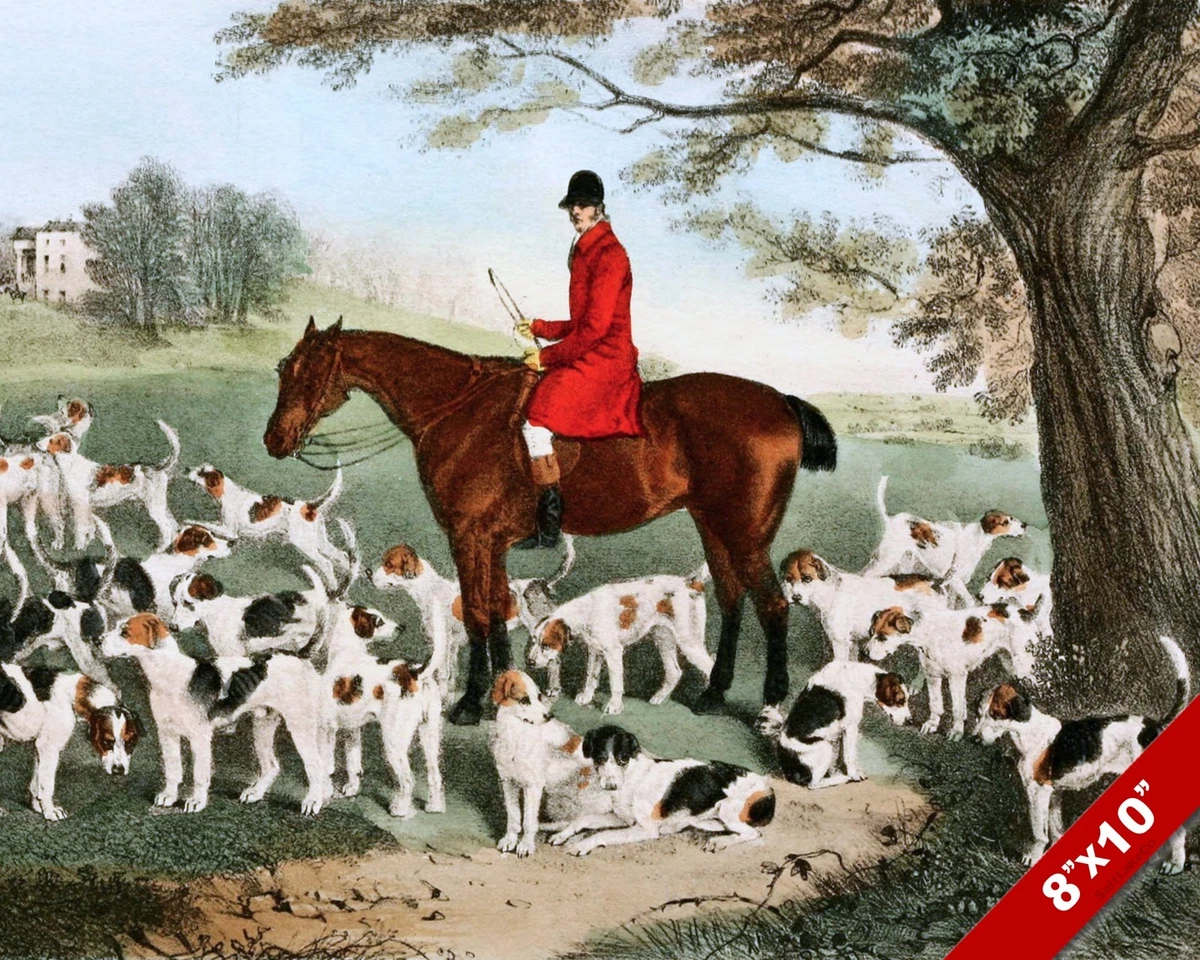 Hunting paintings hotsell with dogs