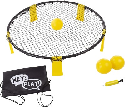 Hey! Play! Battle Volleyball   Outdoor Adjustable Round Net Tournament Set