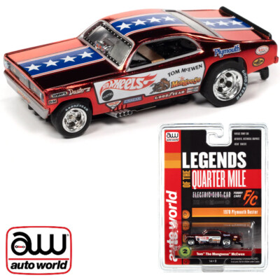 Auto World 4Gear R26 Tom The Mongoose Mcewen '70 Plymouth Duster HO Slot Car