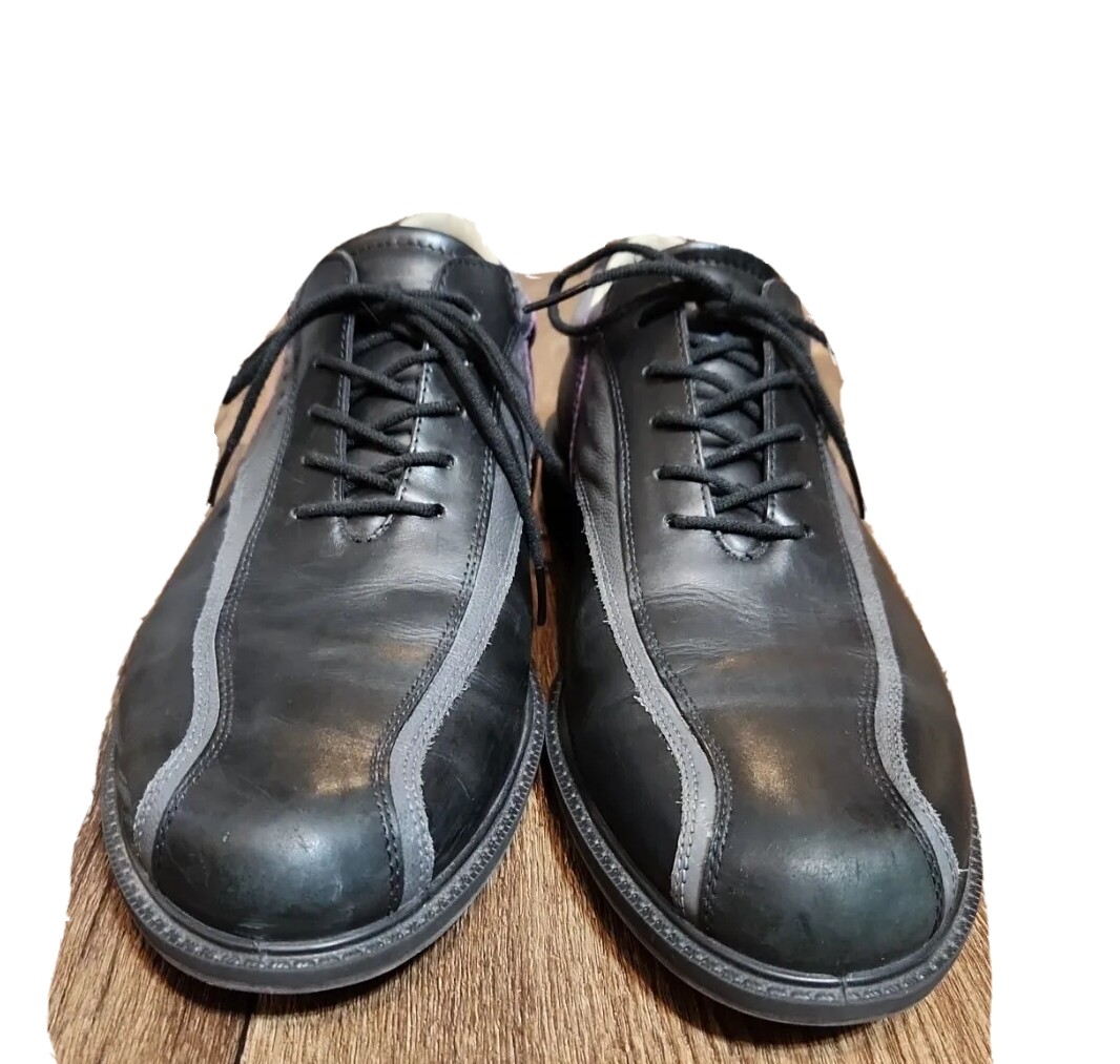 Ecco HydroMax Leather Lace Up Spikeless Golf Shoes Oxford  display picture 1