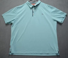 Simms Fishing Aqua Blue Performance Polo Golf Shirt Men's Size XL