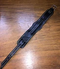 10mm black leather handmade WW1 WW2 army officer trench watch bund strap band