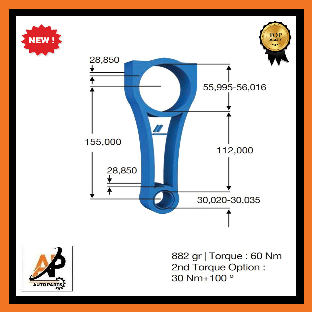 1717559 BB3Q6200AAA Diesel Connecting Rod for FORD TRANSIT