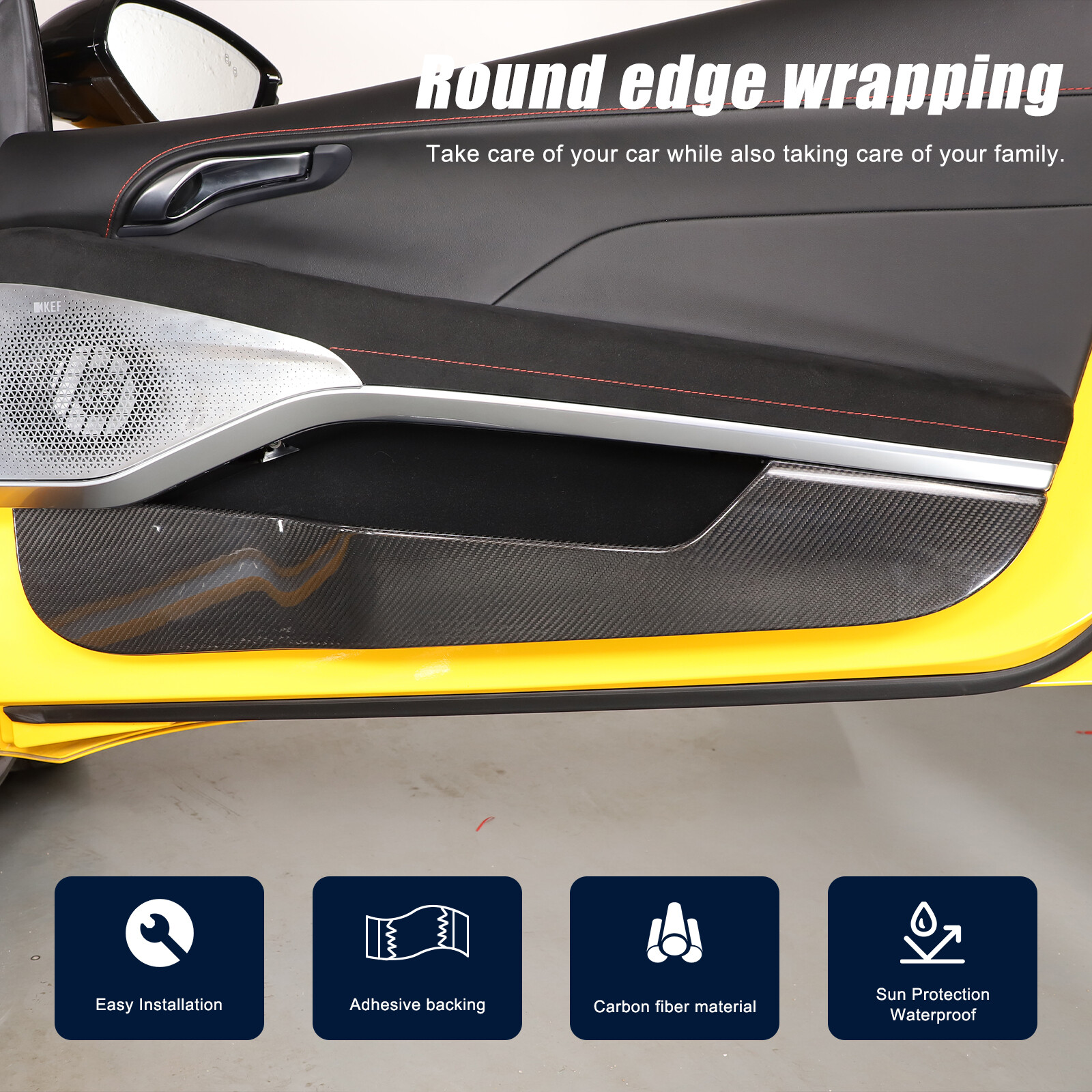 Dry Carbon For Lotus EMIRA 2021-23 Car Interior Door Lower Anti Kick Panel Trim