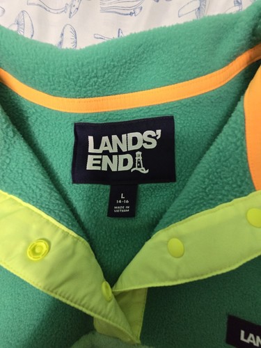 Childrens lands end fleece pullover large - Picture 2 of 3