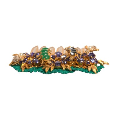Dolce & Gabbana Comb Gold Crystal Floral Fly Hair Stick  display picture 1