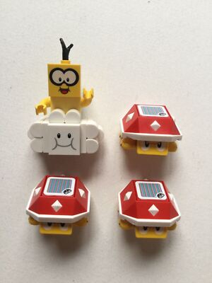 Lego Super Mario Lakitu mar0076 With Spiny mar0044 Figures x3