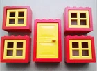 LEGO  DOOR AND 4 WINDOWS SET