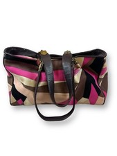 Authenticated Emilio Pucci Corduroy Abstract Print Purse