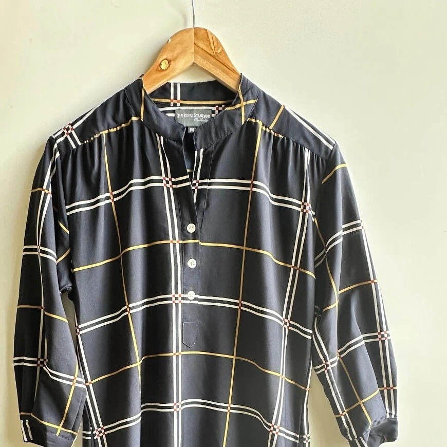 VETEMENTS The Royal Standard Collection Abito Tunica Cambio Plaid Casual Nero Medium